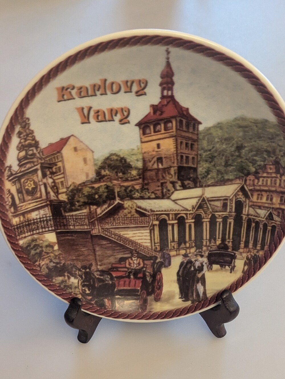 Vintage Moritz Zdekauer KARLOVY VARY Porcelain Wall/Table Decor ~ CZECH REPUBLIC